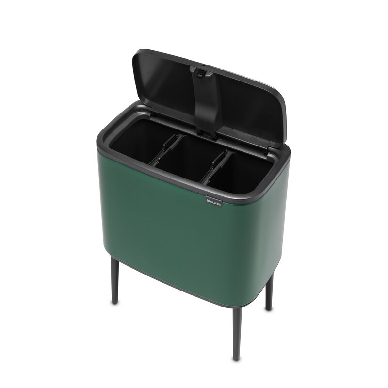 Brabantia Bo Touch stainless steel multi outlets compartment trash and recycle